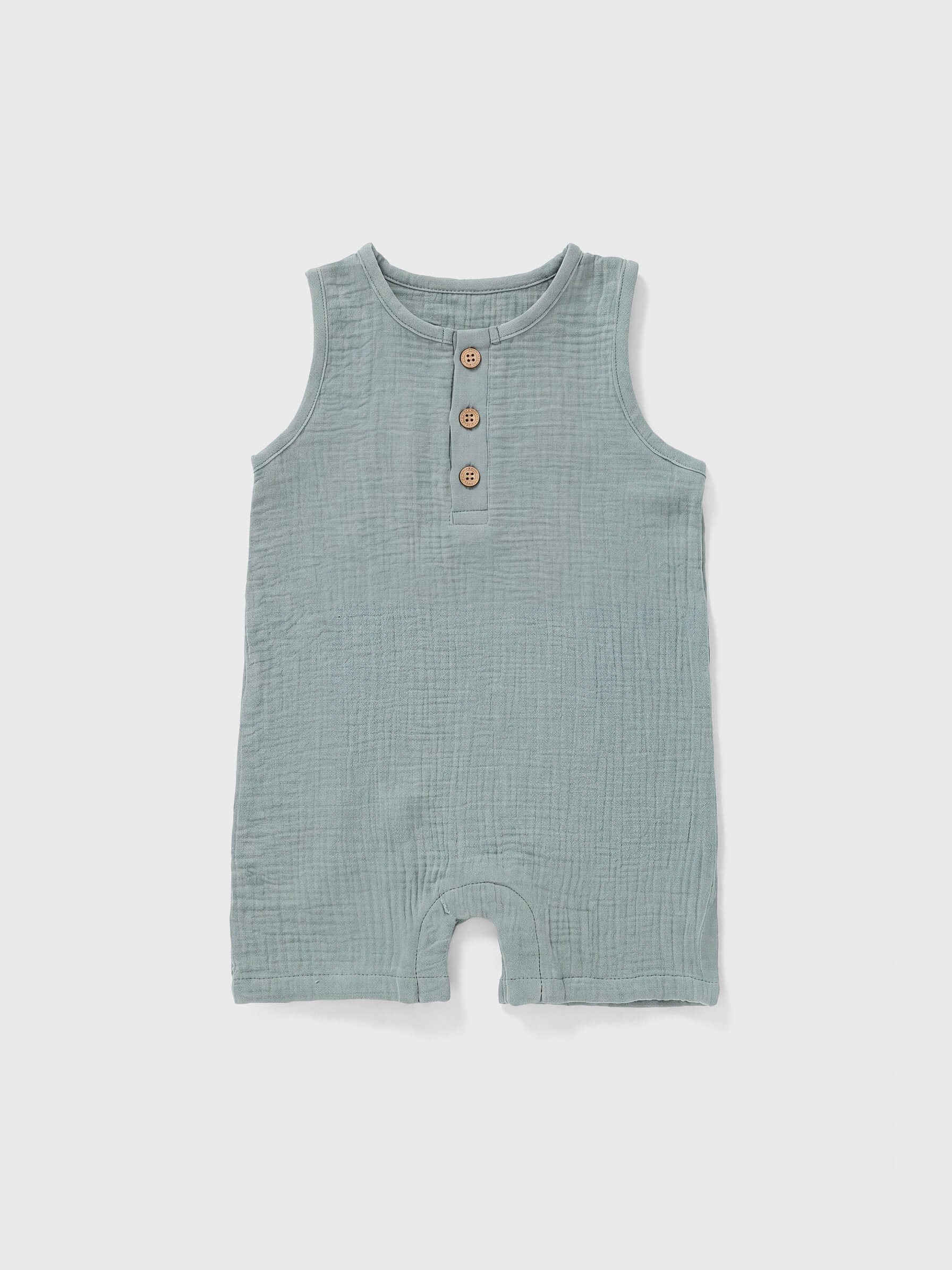 Willow Organic Muslin Henley Tank Romper