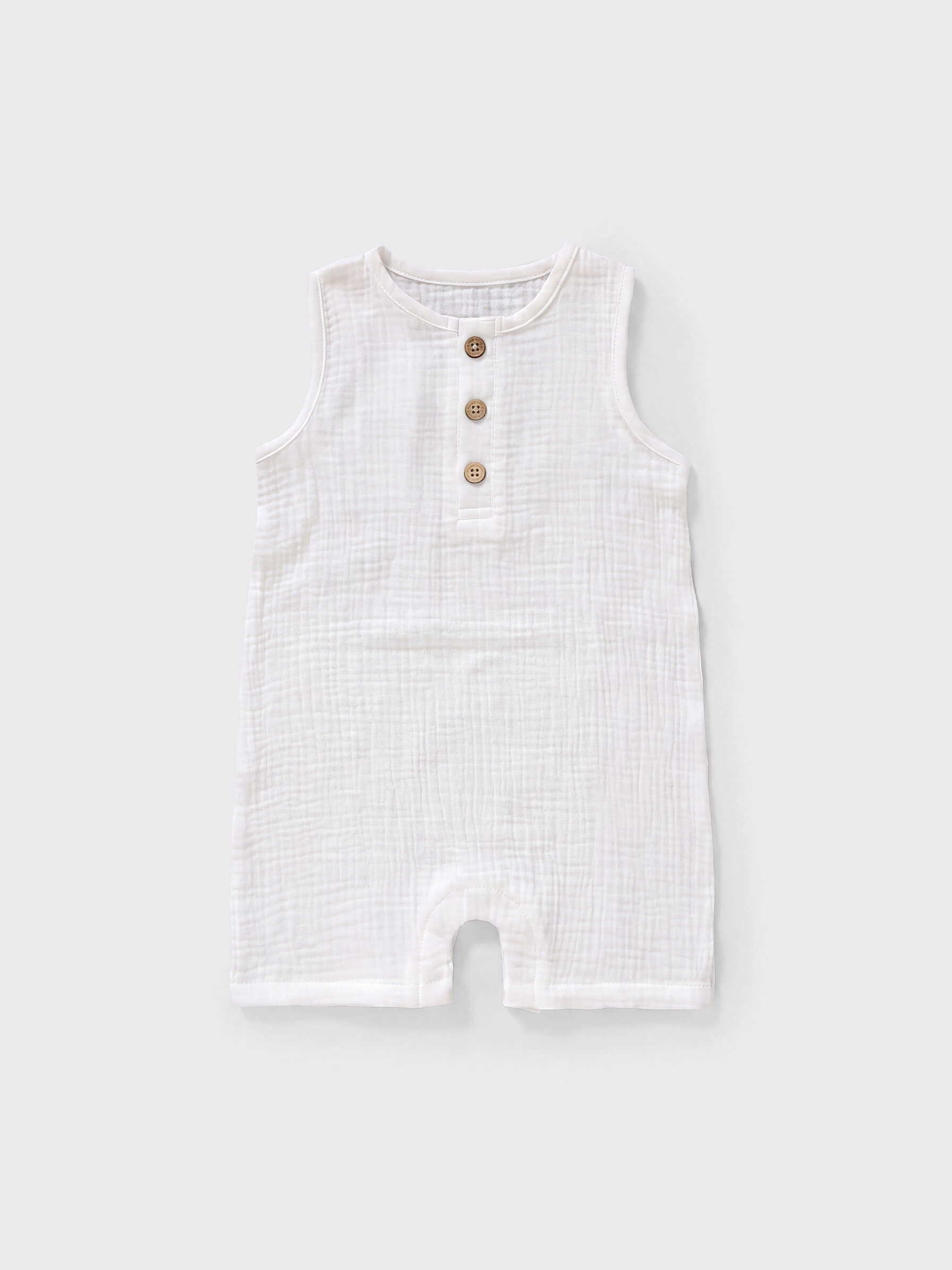 Willow Organic Muslin Henley Tank Romper